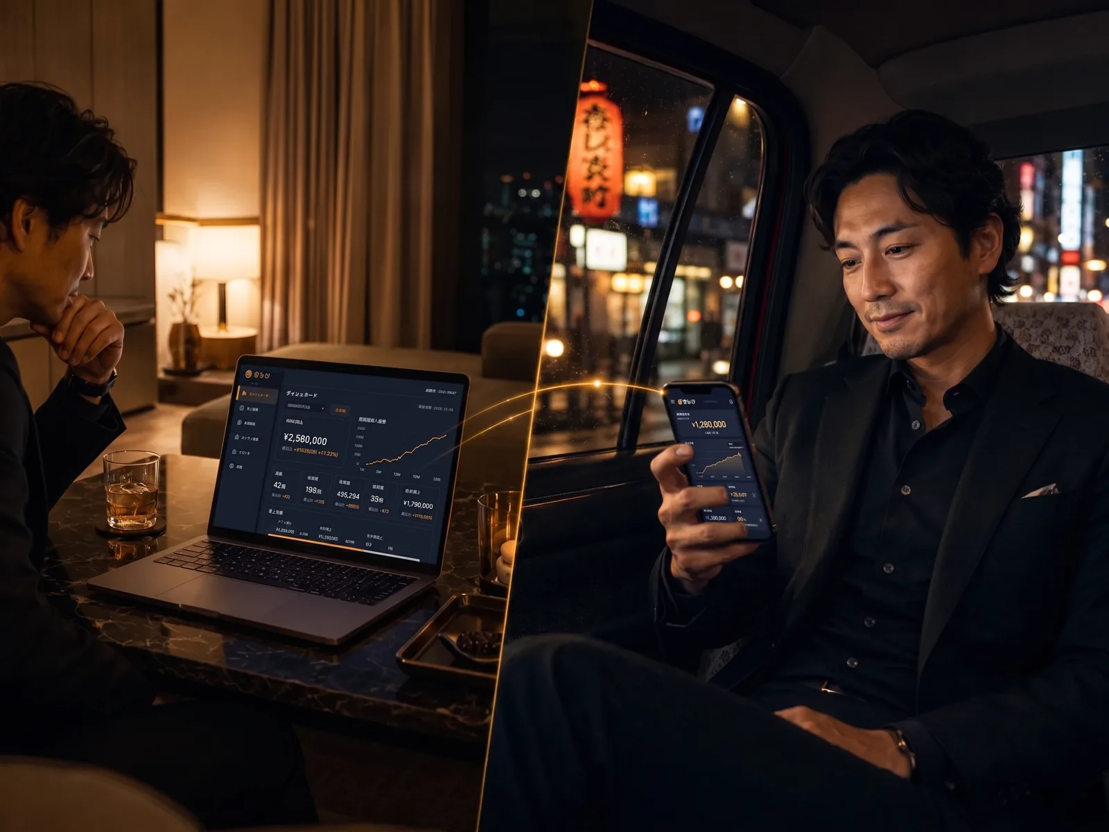 いつでもどこでも売上確認 (PC・スマホでリアルタイムダッシュボード)